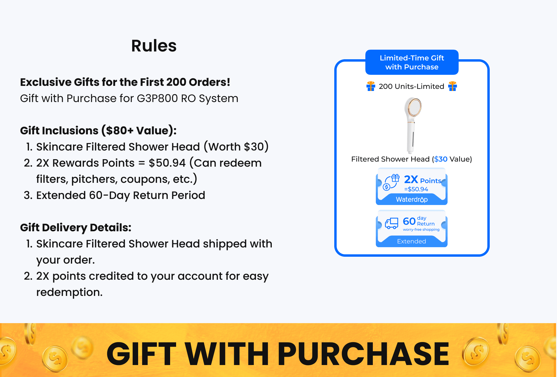 800 GPD Tankless RO System with UV Sterilizing Light - Waterdrop G3P800 I Luxury Appliances Direct