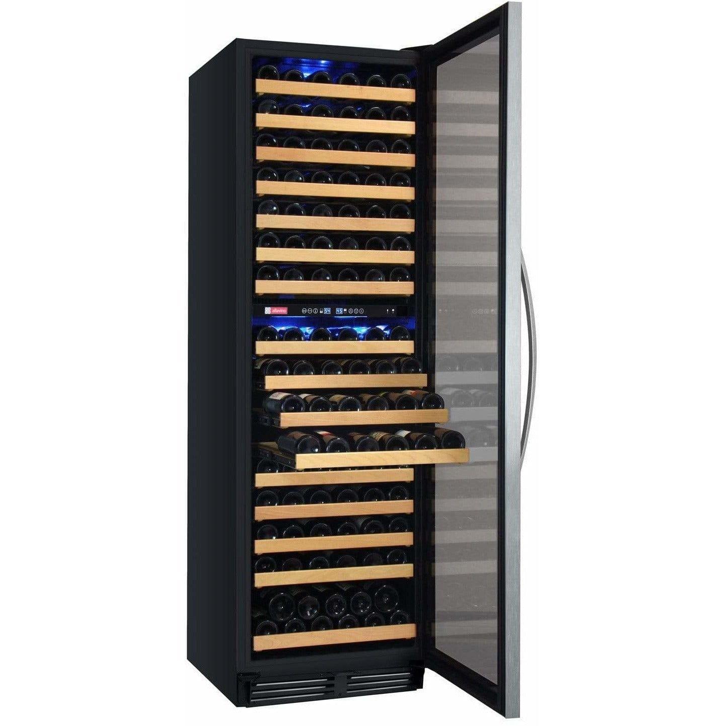 Allavino FlexCount 172 Bottle Dual Zone Stainless Steel Right Hinge Wine Fridge YHWR172-2SWRN I Luxury Appliances Direct