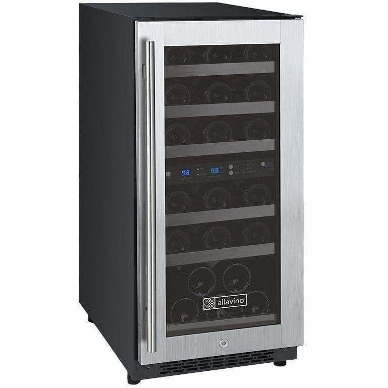 Allavino FlexCount 30 Bottle Dual Zone Right Hinge Wine Fridge VSWR30-2SSRN I Luxury Appliances Direct