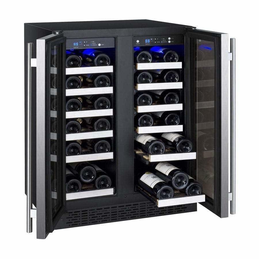 Allavino FlexCount 36 Bottle Dual Zone Stainless Steel French Doors Wine Fridge VSWR36-2SSFN DISCONTINUED I Luxury Appliances Direct
