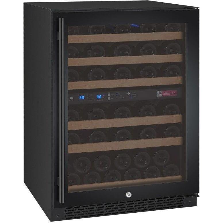 Allavino FlexCount 56 Bottle Dual Zone Black Right Hinge Wine Fridge VSWR56-2BWRN I Luxury Appliances Direct