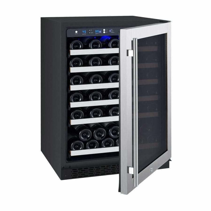 Allavino FlexCount 56 Bottle Dual Zone Stainless Door Right Hinge Wine Fridge VSWR56-2SSRN I Luxury Appliances Direct