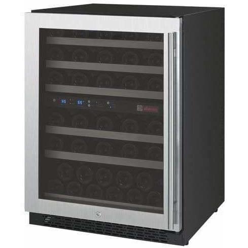 Allavino FlexCount 56 Bottle Dual Zone Stainless Steel Left Hinge Wine Fridge VSWR56-2SSLN I Luxury Appliances Direct
