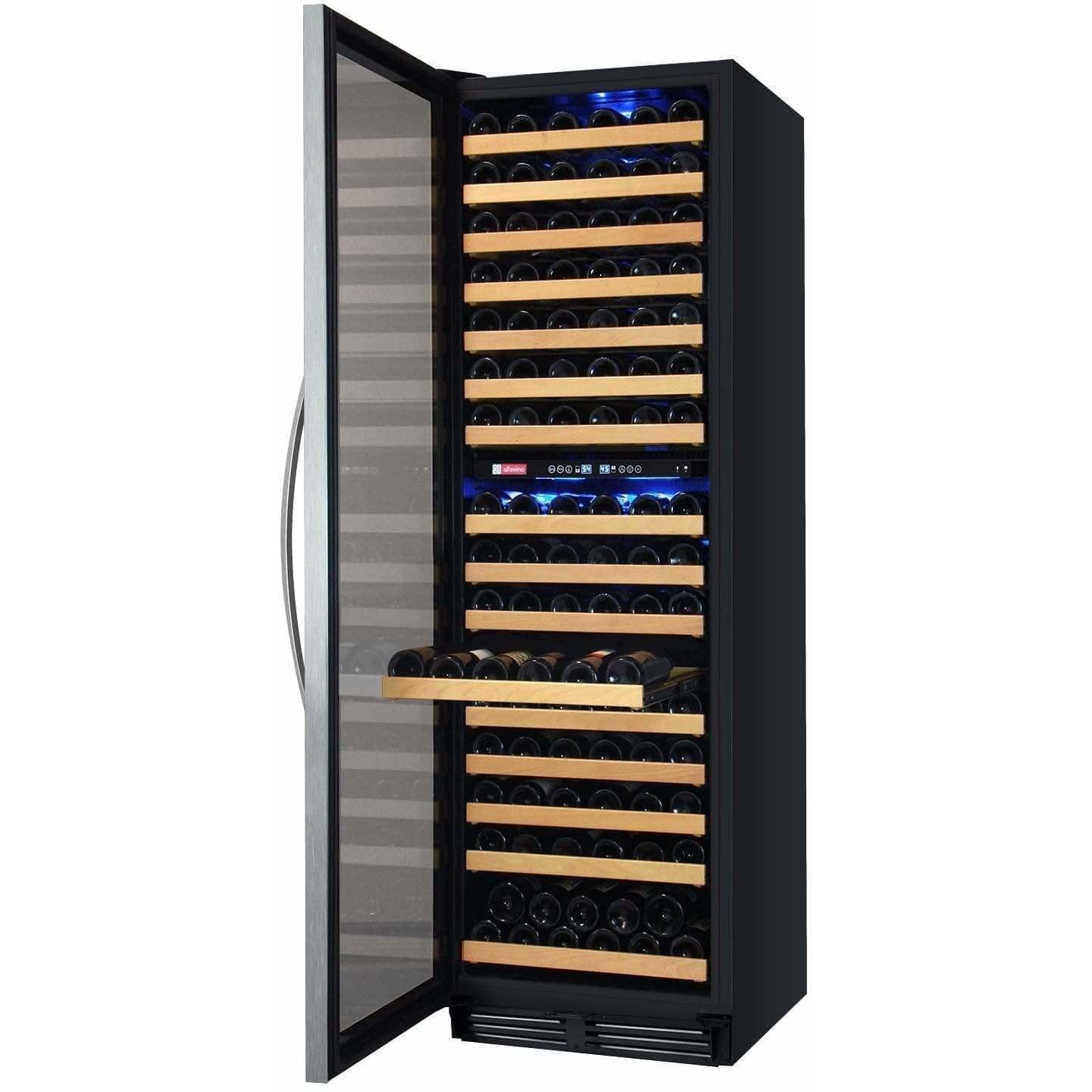 Allavino FlexCount Classic 172 Bottle Left Hinge Stainless Steel Door Wine Fridge YHWR172-2SWLN I Luxury Appliances Direct