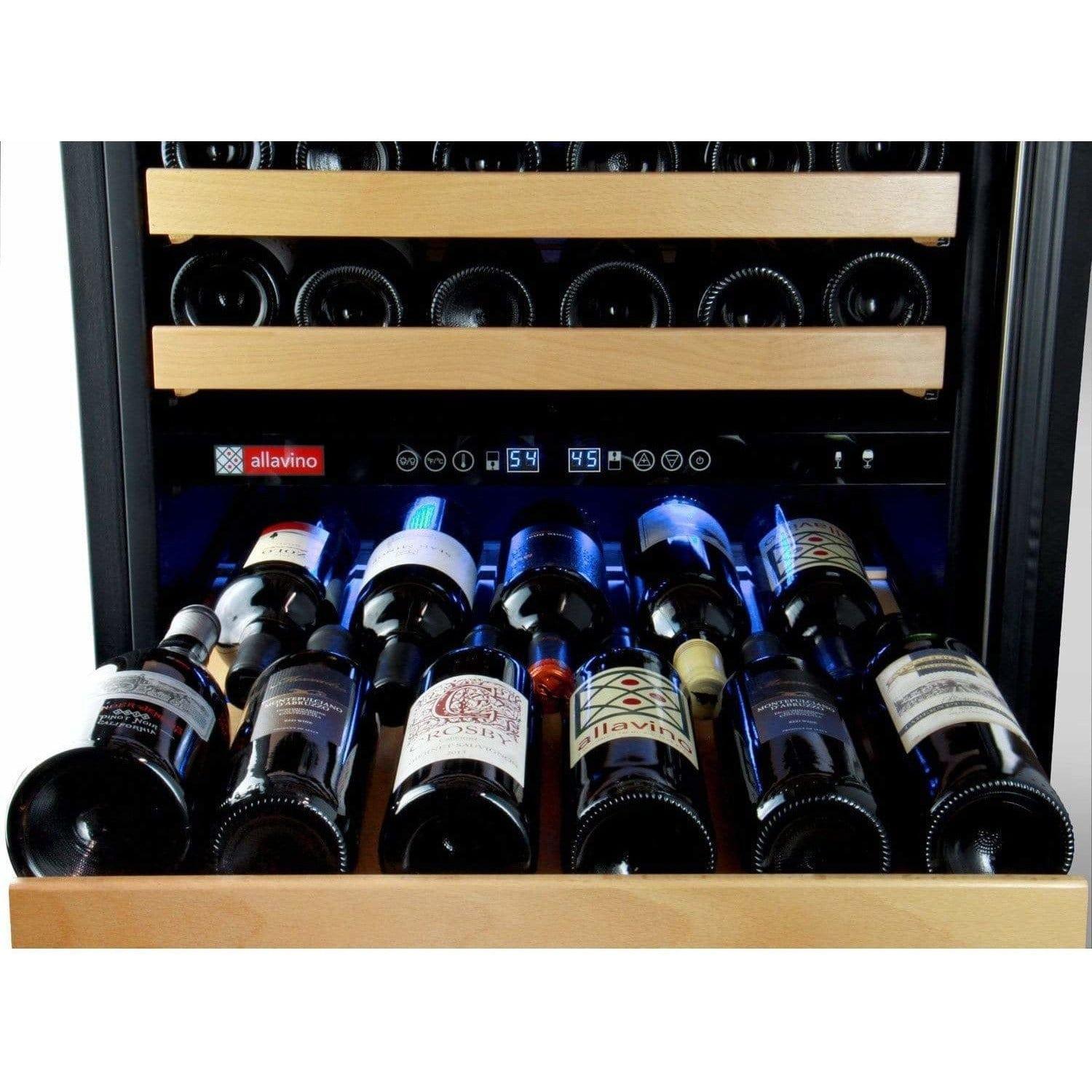 Allavino FlexCount Classic 172 Bottle Left Hinge Stainless Steel Door Wine Fridge YHWR172-2SWLN I Luxury Appliances Direct