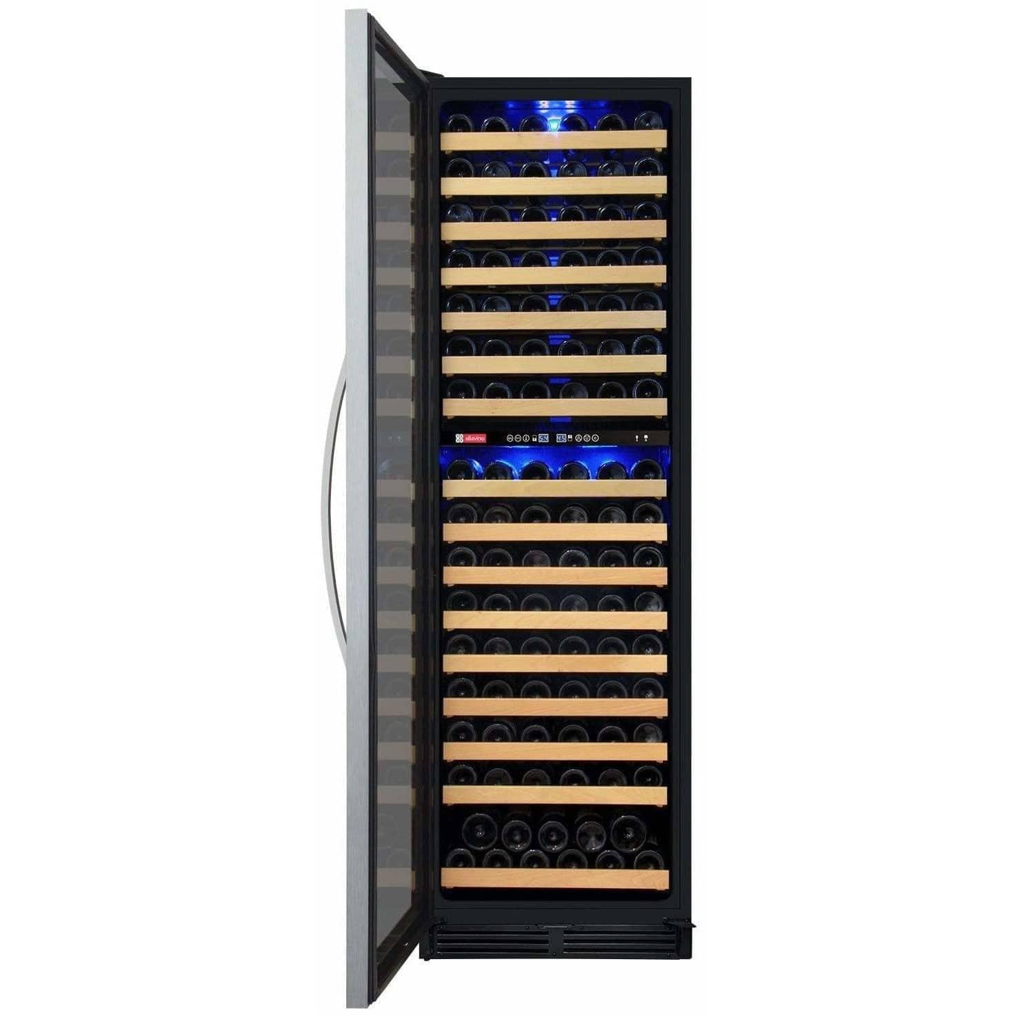 Allavino FlexCount Classic 172 Bottle Left Hinge Stainless Steel Door Wine Fridge YHWR172-2SWLN I Luxury Appliances Direct