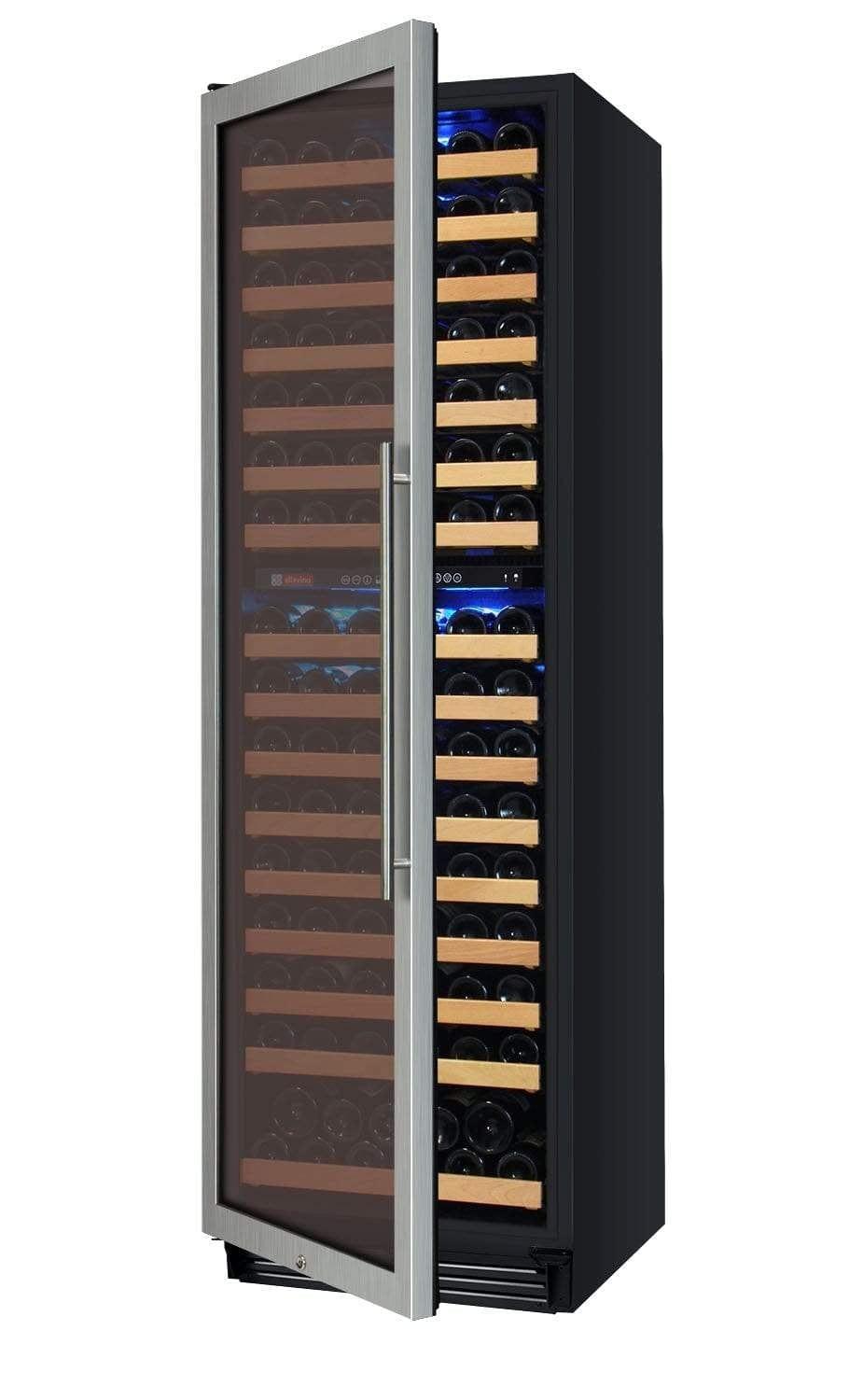 Allavino FlexCount Classic II Tru-Vino 172 Bottle Dual Zone Stainless Steel Left Hinge Wine Refrigerator YHWR172-2SL20 I Luxury Appliances Direct