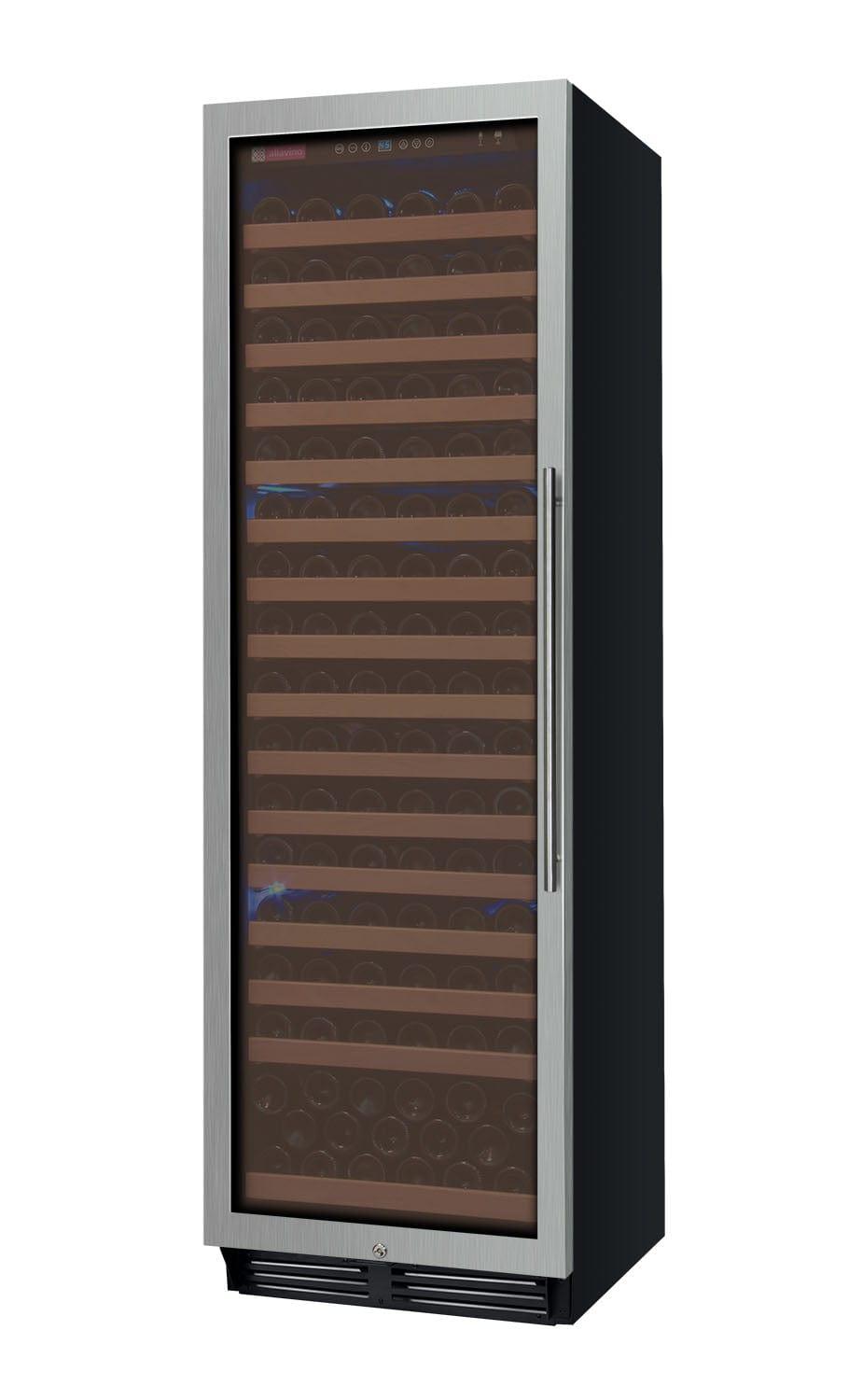 Allavino FlexCount Classic II Tru-Vino 174 Bottle Single Zone Stainless Steel Left Hinge Wine Fridge YHWR174-1SL20 I Luxury Appliances Direct