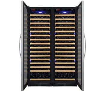 Allavino FlexCount Classic II Tru-Vino 348 Bottle Dual Zone Stainless Steel Wine Fridge 2X-YHWR174-1S20 I Luxury Appliances Direct
