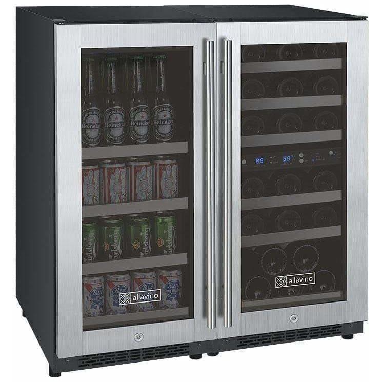 Allavino FlexCount Dual Zone Wine and Beverage Fridge 3Z-VSWB15-3SST I Luxury Appliances Direct