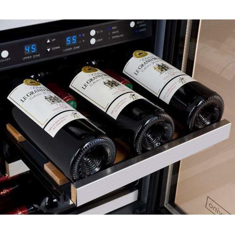 Allavino FlexCount Dual Zone Wine and Beverage Fridge 3Z-VSWB15-3SST I Luxury Appliances Direct