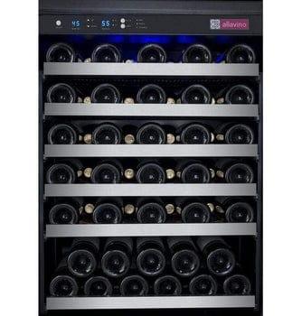 Allavino FlexCount II Tru-Vino 112 Bottle Dual Zone Stainless Steel Wine Fridge 2X-VSWR56-1S20 I Luxury Appliances Direct