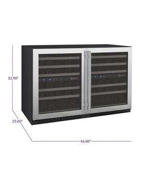 Allavino FlexCount II Tru-Vino 112 Bottle Dual Zone Stainless Steel Wine Fridge 2X-VSWR56-1S20 I Luxury Appliances Direct