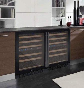 Allavino FlexCount II Tru-Vino 112 Bottle Four Zone Black Wine Fridge 2X-VSWR56-2B20 I Luxury Appliances Direct