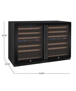 Allavino FlexCount II Tru-Vino 112 Bottle Four Zone Black Wine Fridge 2X-VSWR56-2B20 I Luxury Appliances Direct