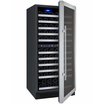 Allavino FlexCount II Tru-Vino 121 Bottle Dual Zone Stainless Steel Right Hinge Wine Fridge VSWR121-2SR20 I Luxury Appliances Direct