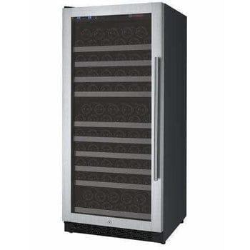 Allavino FlexCount II Tru-Vino 128 Bottle Single Zone Stainless Steel Left Hinge Wine Fridge VSWR128-1SL20 I Luxury Appliances Direct