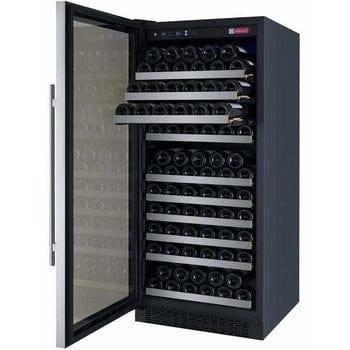 Allavino FlexCount II Tru-Vino 128 Bottle Single Zone Stainless Steel Left Hinge Wine Fridge VSWR128-1SL20 I Luxury Appliances Direct