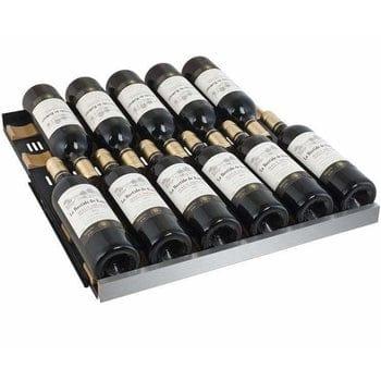 Allavino FlexCount II Tru-Vino 128 Bottle Single Zone Stainless Steel Left Hinge Wine Fridge VSWR128-1SL20 I Luxury Appliances Direct