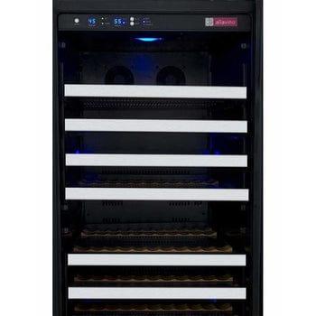 Allavino FlexCount II Tru-Vino 128 Bottle Single Zone Stainless Steel Left Hinge Wine Fridge VSWR128-1SL20 I Luxury Appliances Direct