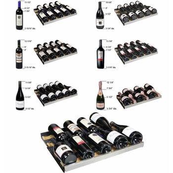 Allavino FlexCount II Tru-Vino 128 Bottle Single Zone Stainless Steel Left Hinge Wine Fridge VSWR128-1SL20 I Luxury Appliances Direct