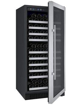 Allavino FlexCount II Tru-Vino 128 Bottle Single Zone Stainless Steel Right Hinge Wine Refrigerator VSWR128-1SR20 I Luxury Appliances Direct