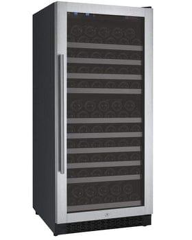 Allavino FlexCount II Tru-Vino 128 Bottle Single Zone Stainless Steel Right Hinge Wine Refrigerator VSWR128-1SR20 I Luxury Appliances Direct