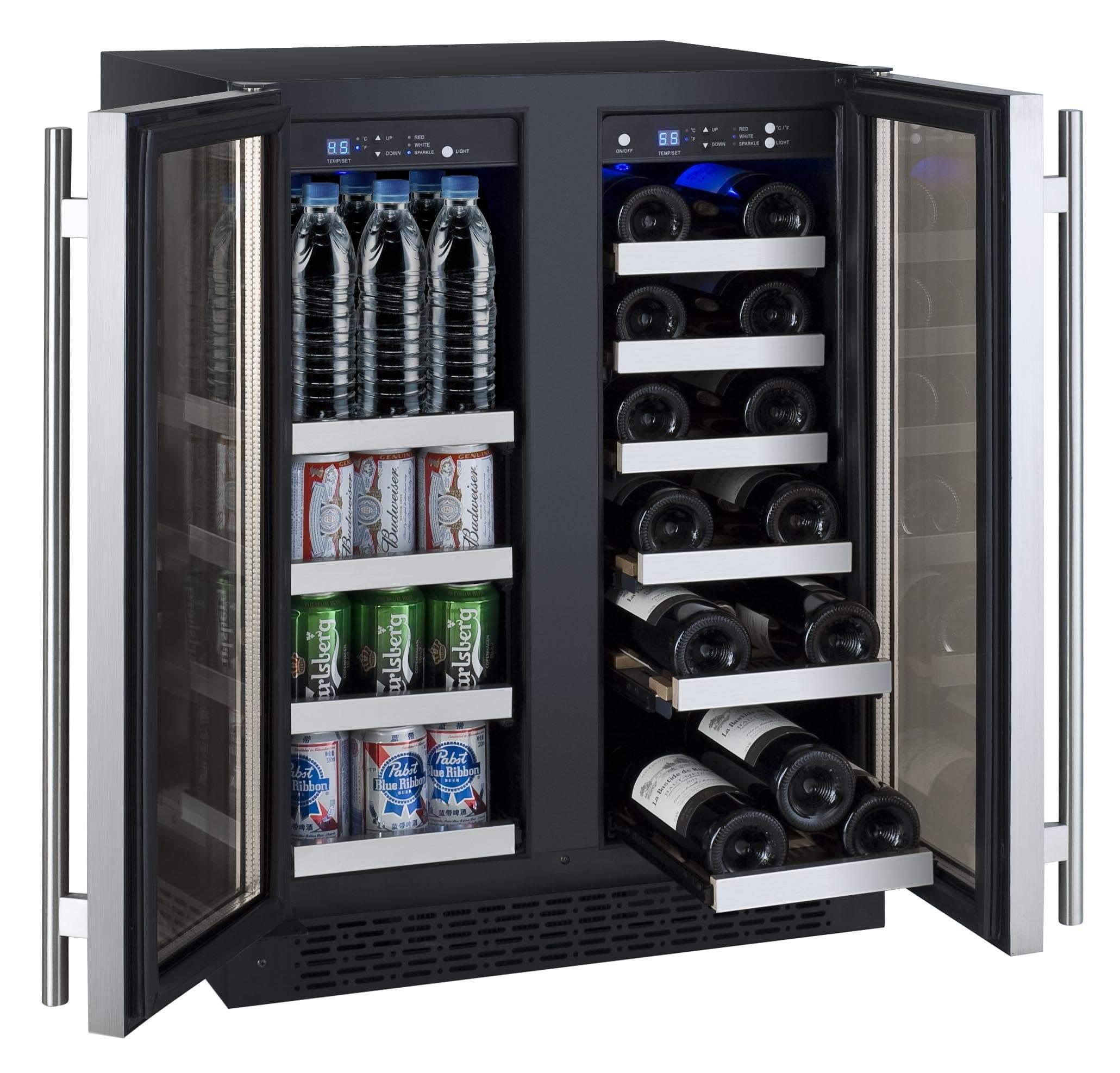 Allavino FlexCount II Tru-Vino 18 Bottle/66 Can Dual Zone Stainless Steel Beverage/Wine Fridge VSWB-2SF20 I Luxury Appliances Direct