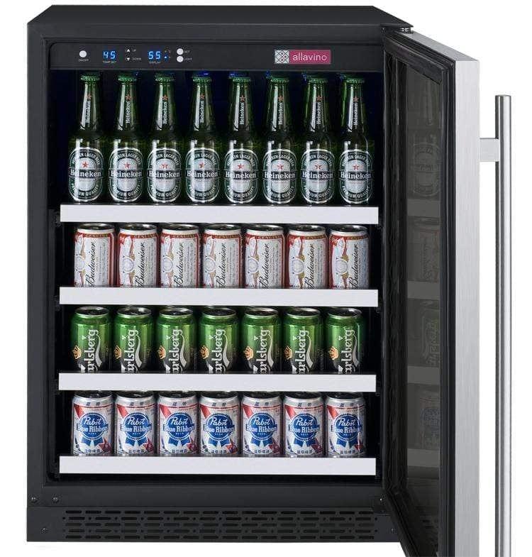 Allavino FlexCount II Tru-Vino 24" Wide Stainless Steel Right Hinge Beverage Center VSBC24-SR20 I Luxury Appliances Direct