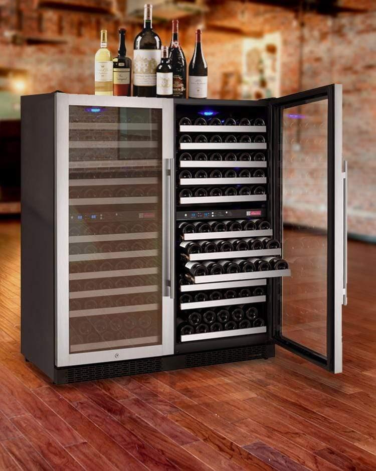 Allavino FlexCount II Tru-Vino 242 Bottle Four Zone Stainless Steel Wine Fridge 2X-VSWR121-2S20 I Luxury Appliances Direct