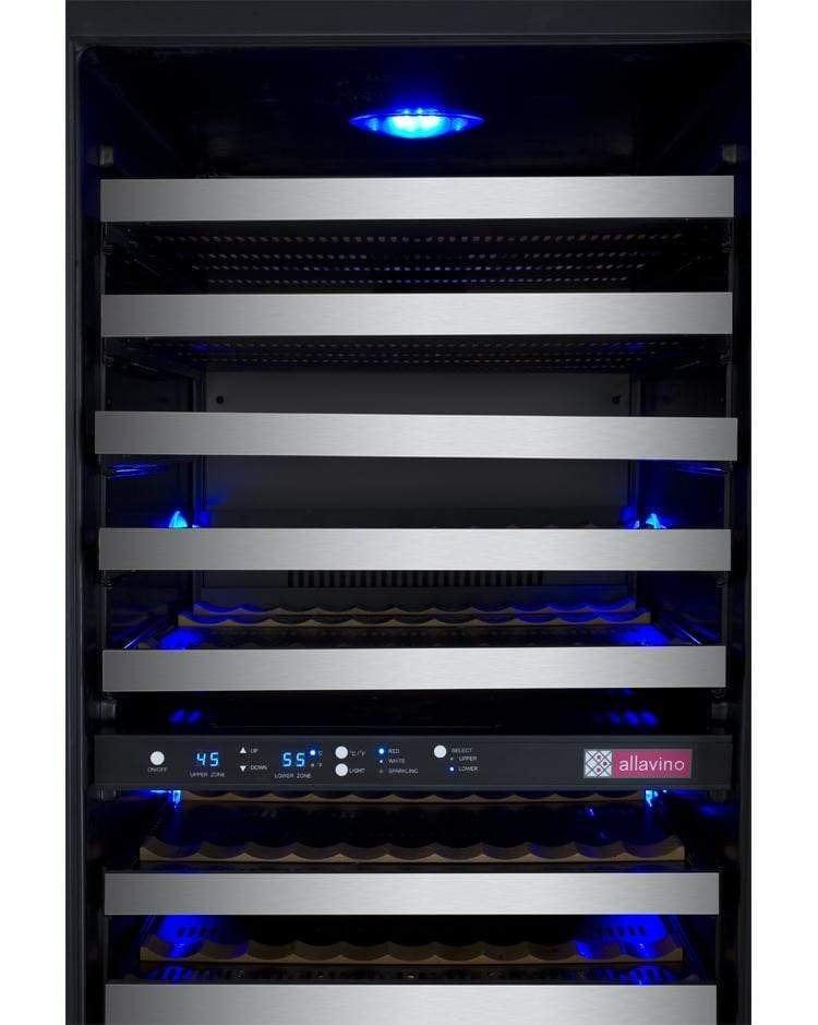 Allavino FlexCount II Tru-Vino 242 Bottle Four Zone Stainless Steel Wine Fridge 2X-VSWR121-2S20 I Luxury Appliances Direct