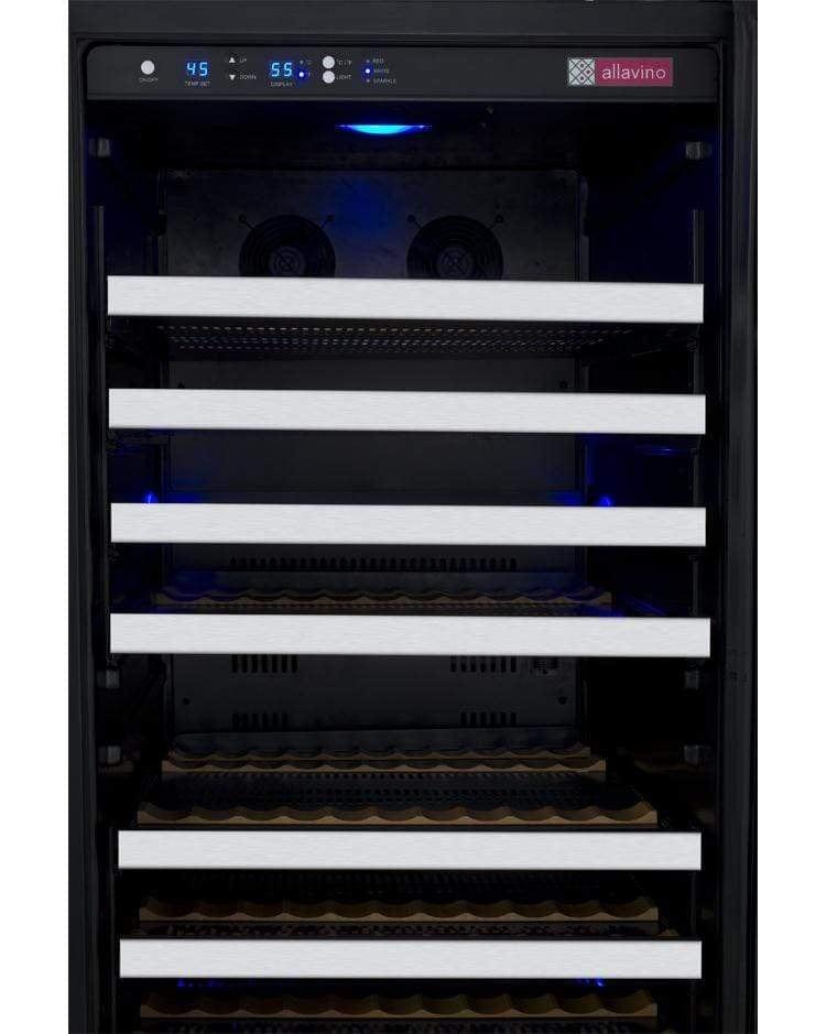 Allavino FlexCount II Tru-Vino 256 Bottle Dual Zone Stainless Steel Wine Fridge 2X-VSWR128-1S20 I Luxury Appliances Direct