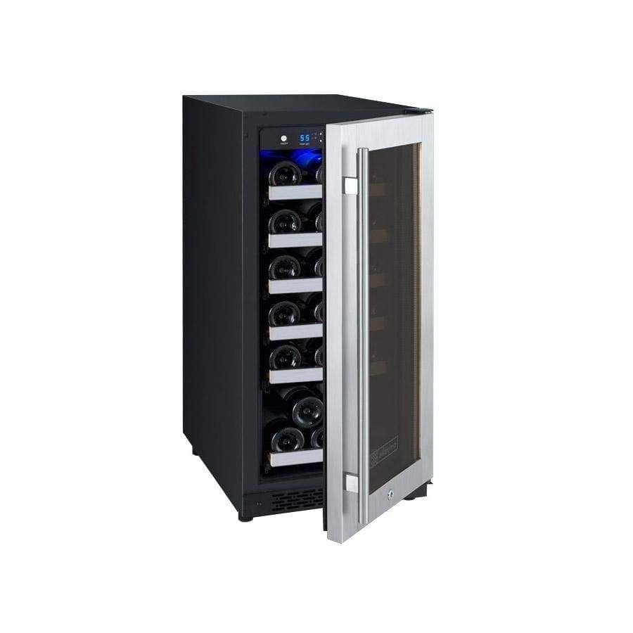 Allavino FlexCount II Tru-Vino 30 Bottle Single Zone Stainless Steel Right Hinge Wine Fridge I Luxury Appliances Direct