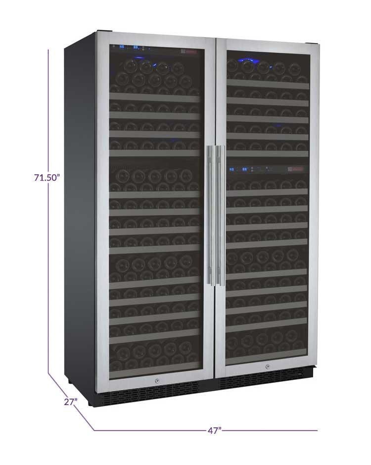 Allavino FlexCount II Tru-Vino 349 Bottle Three Zone Stainless Steel Wine Refrigerator 3Z-VSWR7772-S20 I Luxury Appliances Direct