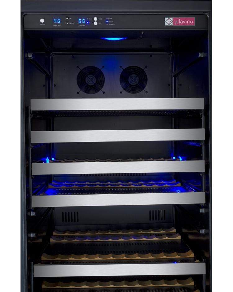 Allavino FlexCount II Tru-Vino 354 Bottle Dual Zone Stainless Steel Wine Fridge 2X-VSWR177-1S20 I Luxury Appliances Direct
