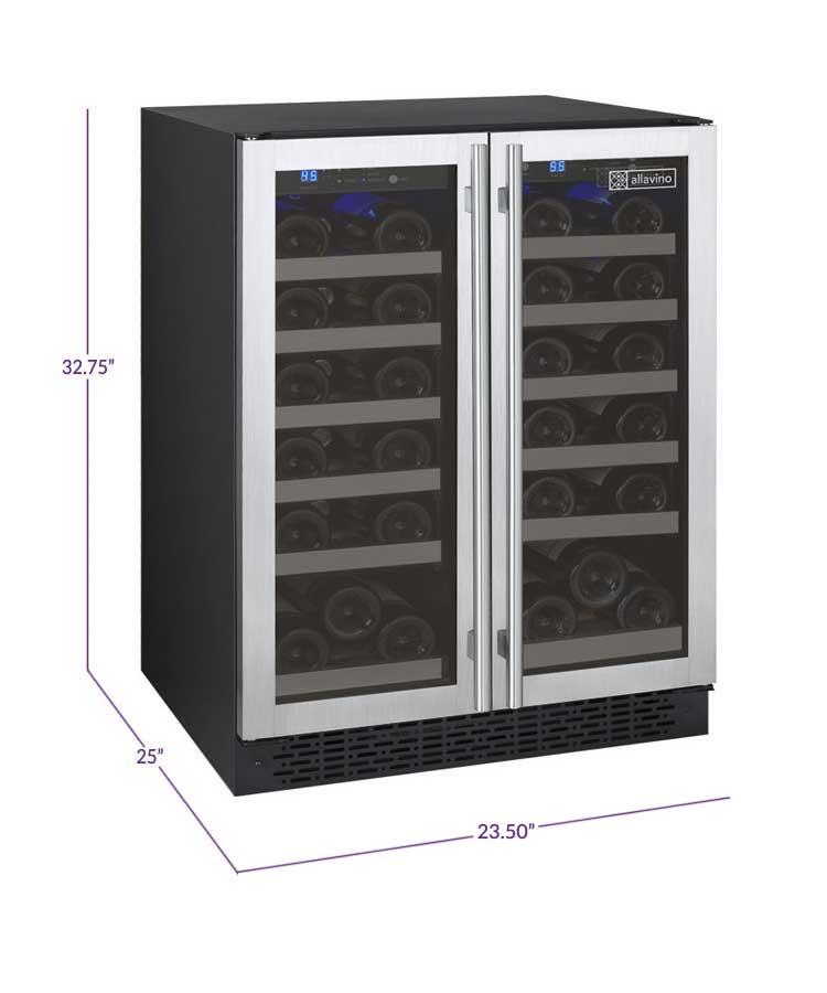 Allavino FlexCount II Tru-Vino 36 Bottle Dual Zone Stainless Steel Wine Refrigerator VSWR36-2SF20 I Luxury Appliances Direct