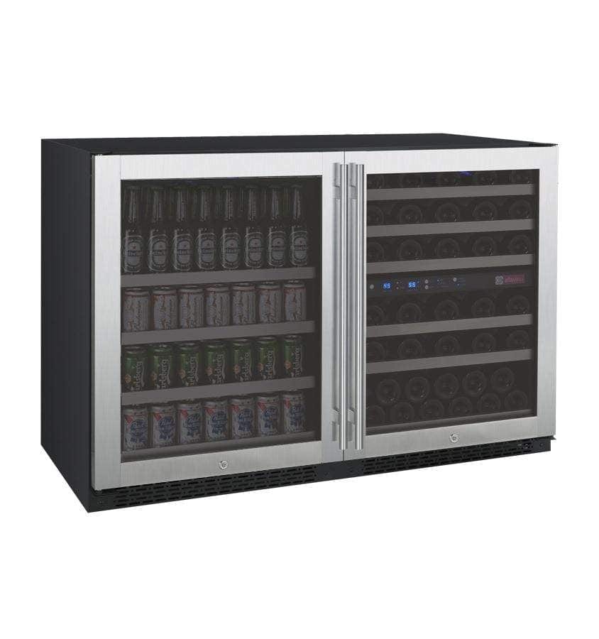 Allavino FlexCount II Tru-Vino 56 Bottle/154 Can Three Zone Stainless Steel Beverage/Wine Fridge 3Z-VSWB24-3S20 I Luxury Appliances Direct