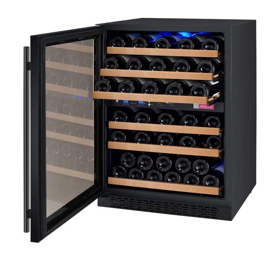 Allavino FlexCount II Tru-Vino 56 Bottle Dual Zone Black Left Hinge Wine Fridge VSWR56-2BL20 I Luxury Appliances Direct