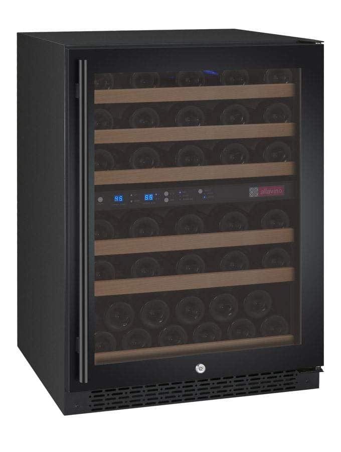 Allavino FlexCount II Tru-Vino 56 Bottle Dual Zone Black Right Hinge Wine Fridge VSWR56-2BR20 I Luxury Appliances Direct