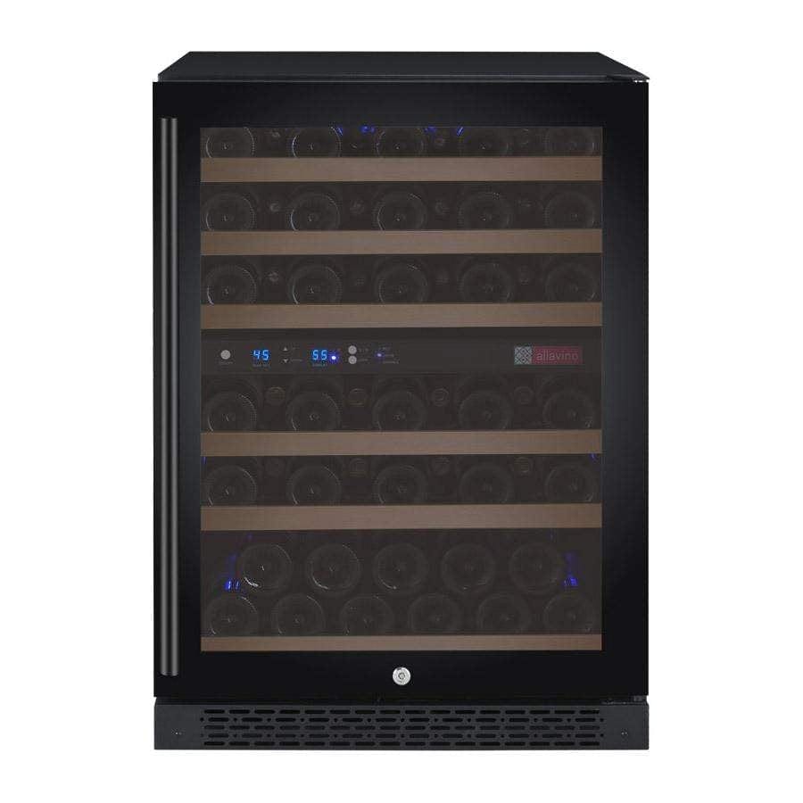 Allavino FlexCount II Tru-Vino 56 Bottle Dual Zone Black Right Hinge Wine Fridge VSWR56-2BR20 I Luxury Appliances Direct