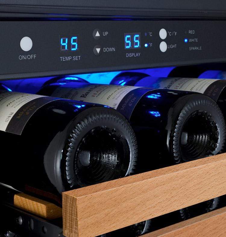 Allavino FlexCount II Tru-Vino 56 Bottle Single Zone Black Left Hinge Wine Fridge VSWR56-1BL20 I Luxury Appliances Direct