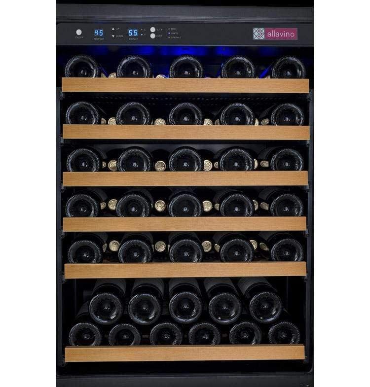 Allavino FlexCount II Tru-Vino 56 Bottle Single Zone Black Left Hinge Wine Fridge VSWR56-1BL20 I Luxury Appliances Direct