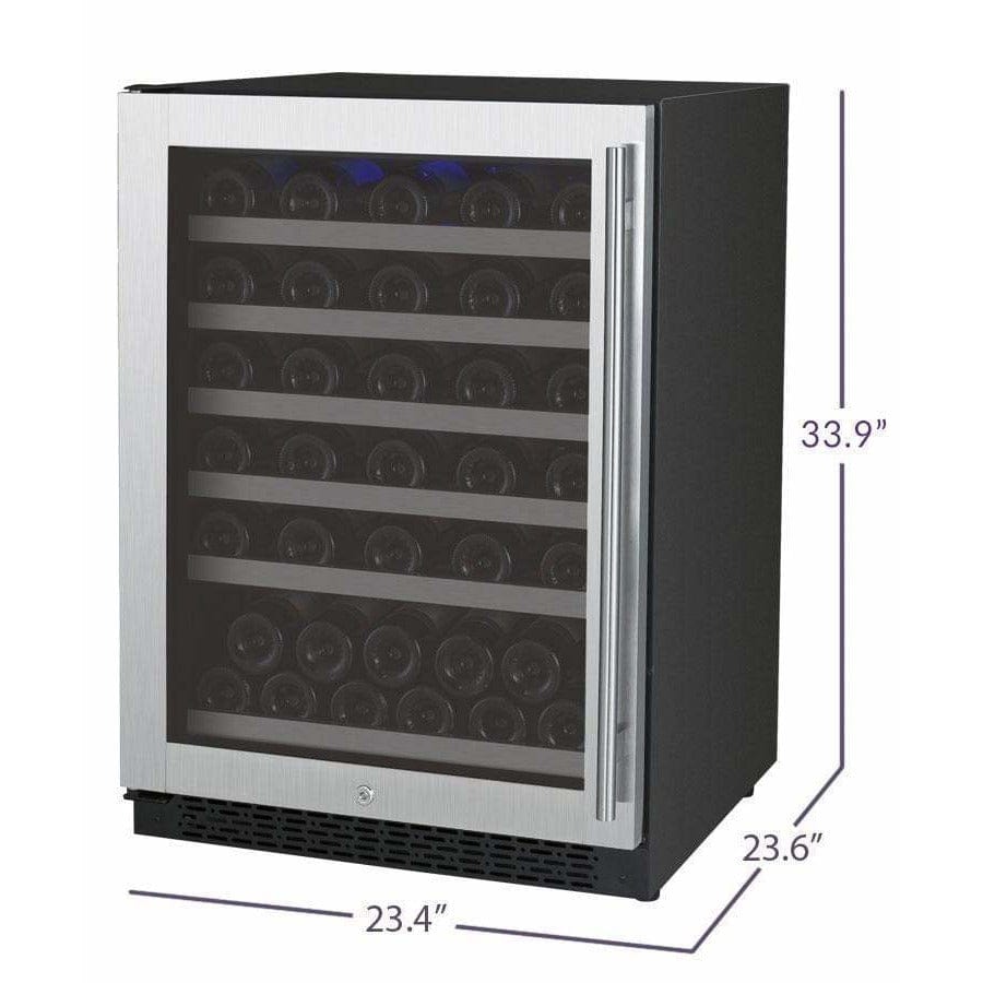 Allavino FlexCount II Tru-Vino Series 56 Bottle Stainless Steel Left Hinge Wine Fridge VSWR56-1SL20 I Luxury Appliances Direct