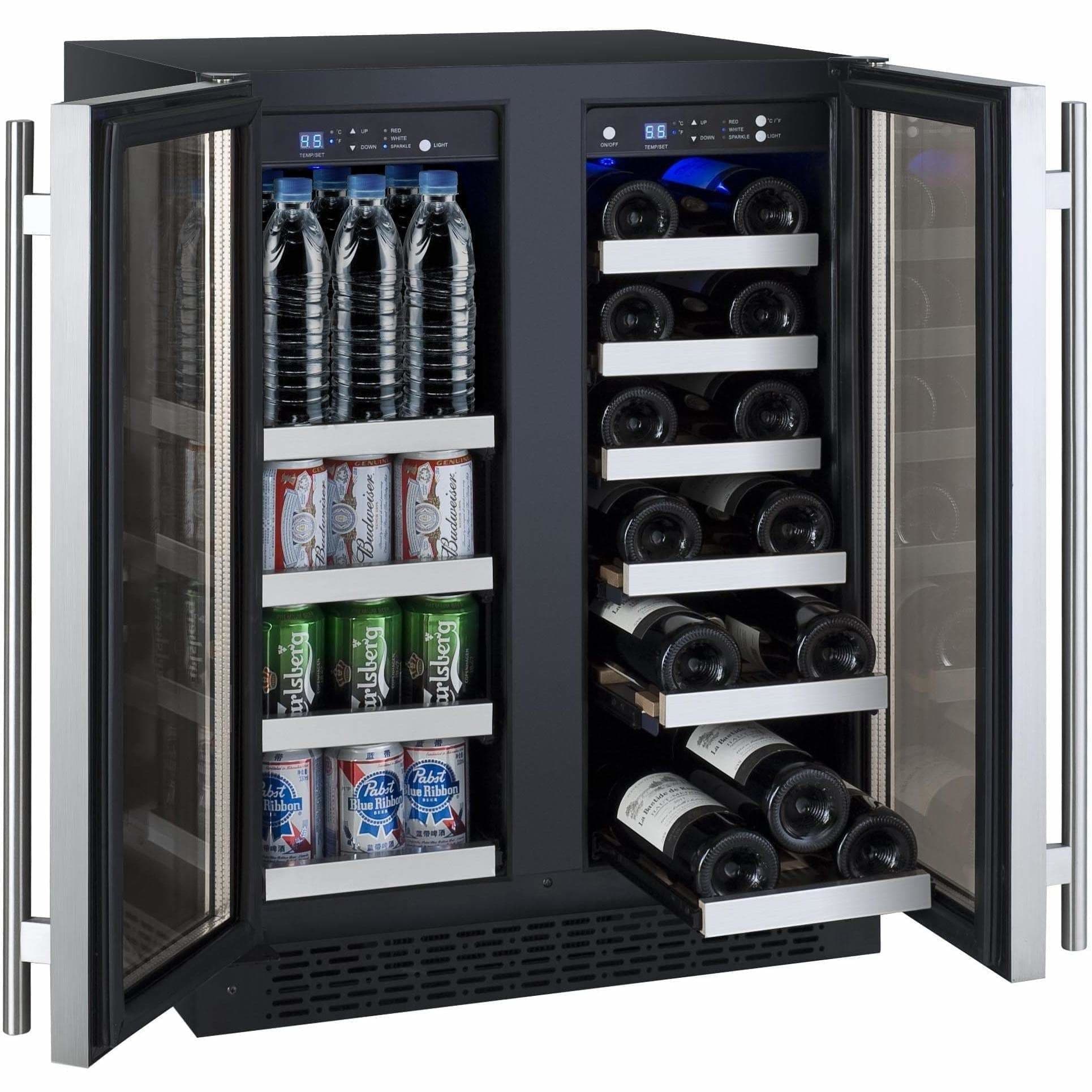 Allavino FlexCount Stainless Steel Doors Wine & Beverage Fridge VSWB-2SSFN I Luxury Appliances Direct