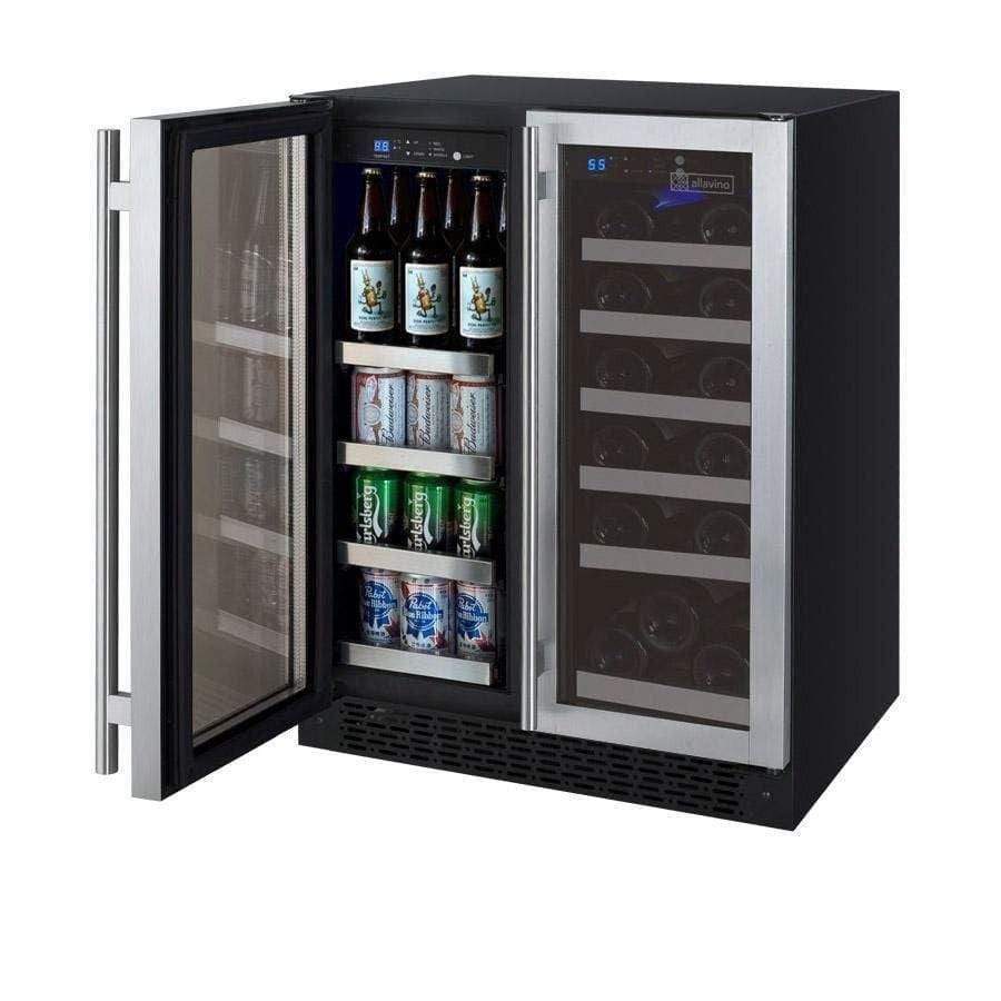 Allavino FlexCount Stainless Steel Doors Wine & Beverage Fridge VSWB-2SSFN I Luxury Appliances Direct