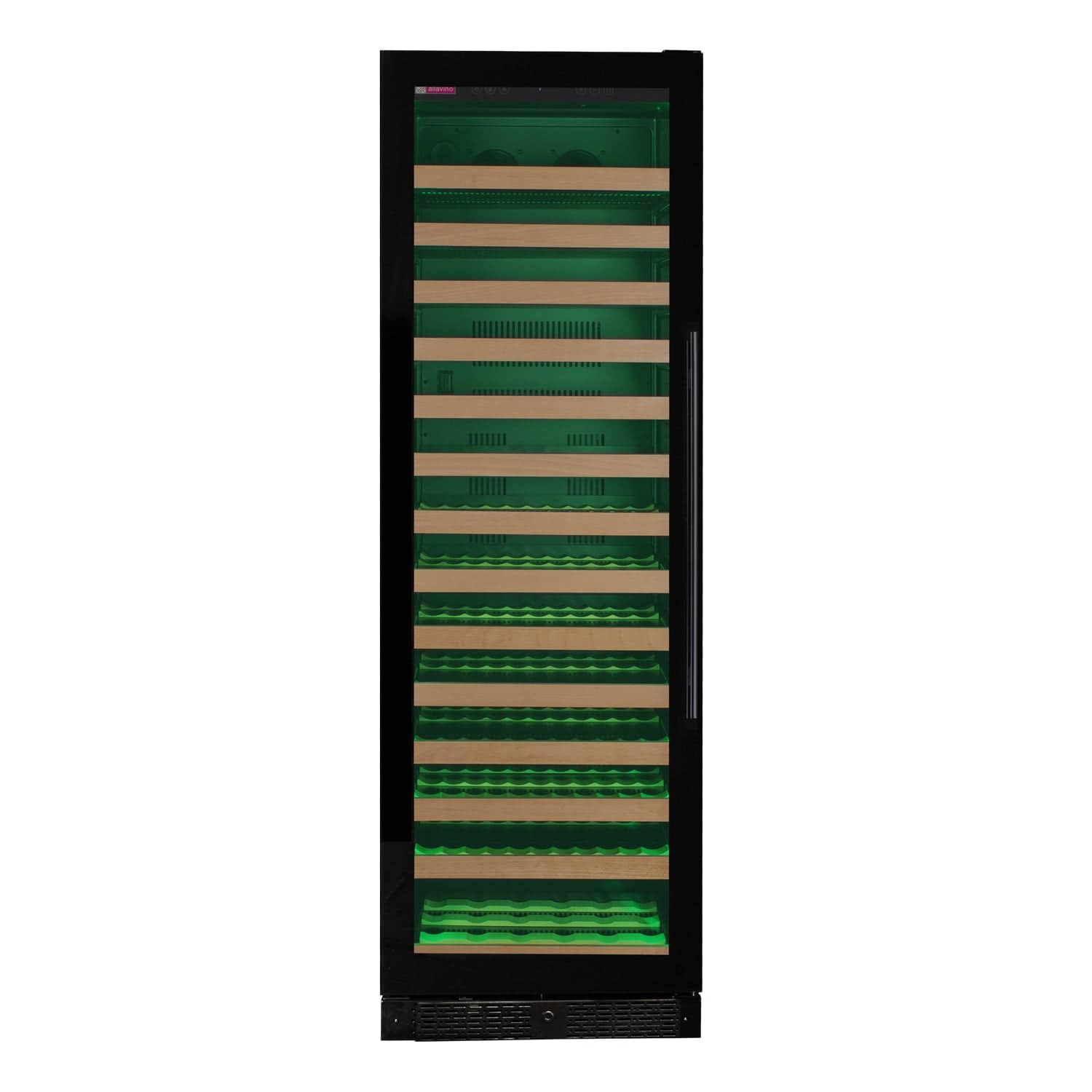 Allavino Reserva 163 Bottle Black Glass Left Hinge Wine Cooler VSW16371S-1BGL I Luxury Appliances Direct