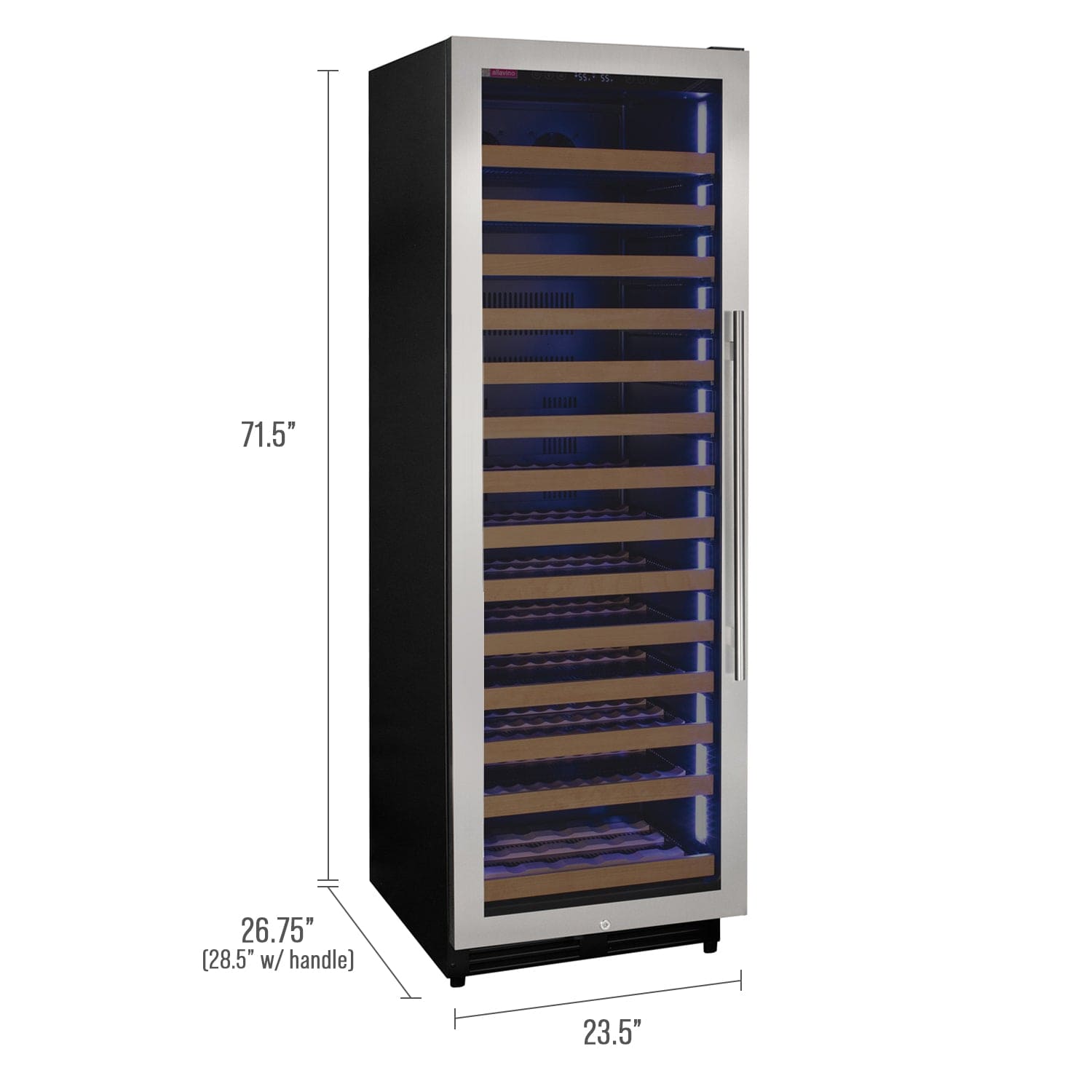 Allavino Reserva 163 Bottle Left Hinge Single Zone Wine Cooler VSW16371S-1SL I Luxury Appliances Direct