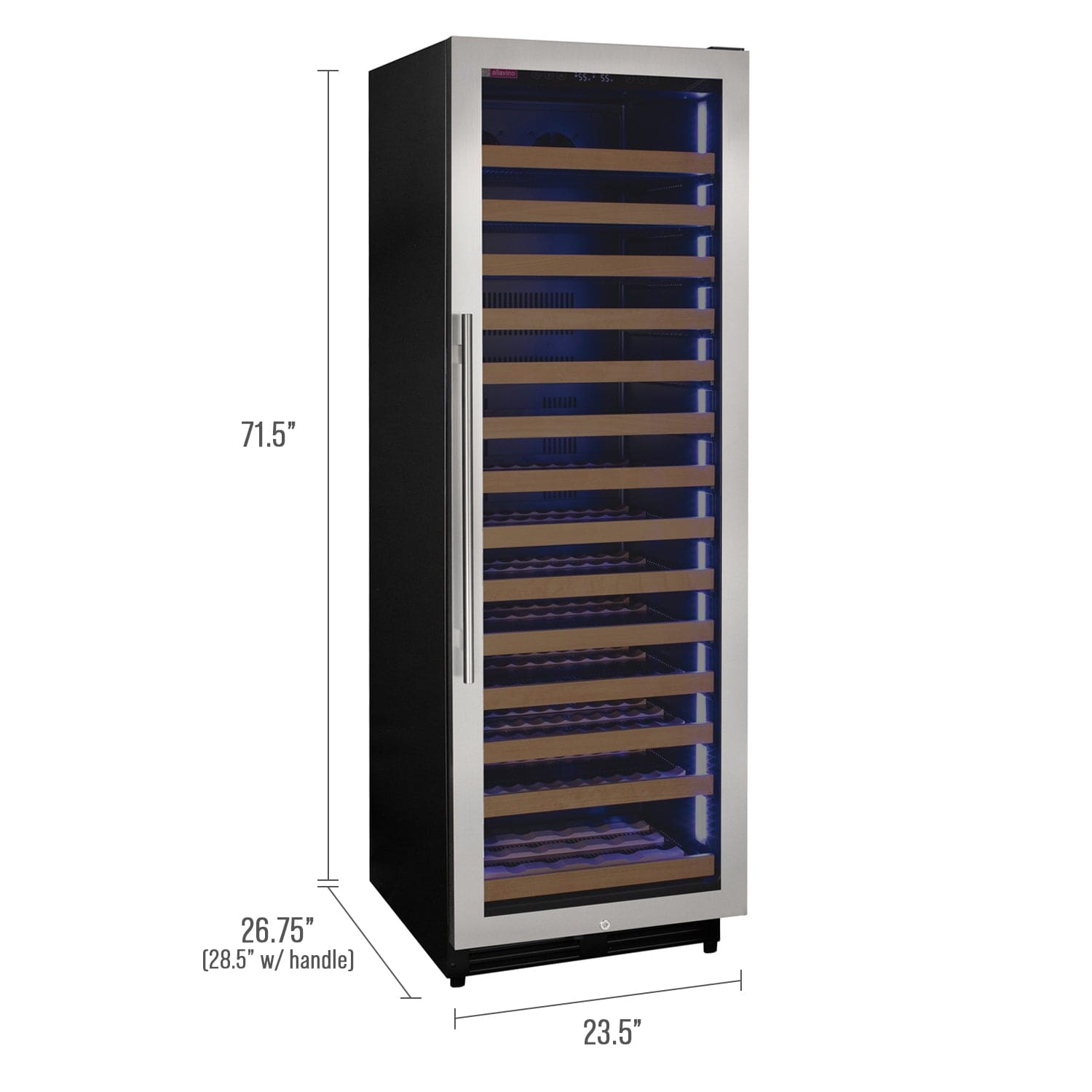 Allavino Reserva 163 Bottle Single Zone Right Hinge Wine Cooler VSW16371S-1SR I Luxury Appliances Direct
