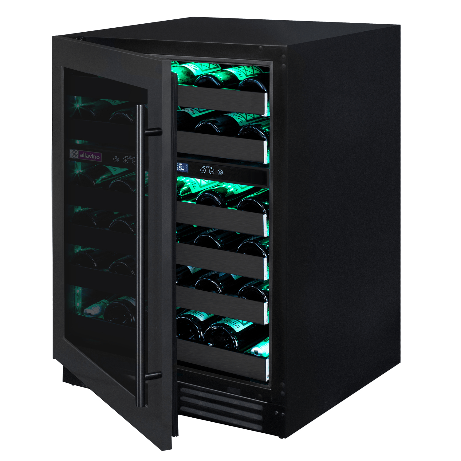 Allavino Reserva 50 Bottle Dual Zone Left Hinge Wine Refrigerator BDW5034D-2BSL I Luxury Appliances Direct