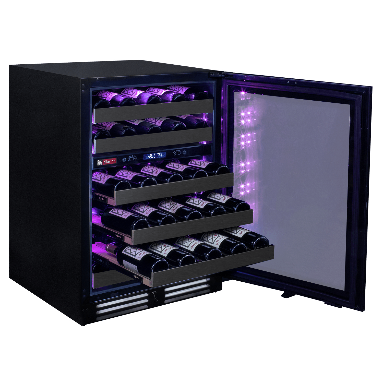 Allavino Reserva 50 Bottle Dual Zone Right Hinge Wine Refrigerator BDW5034D-2BSR I Luxury Appliances Direct